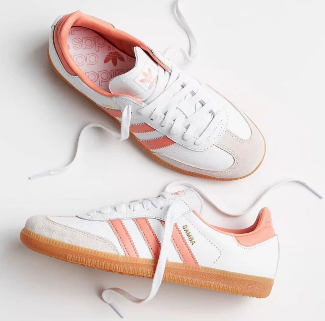 Adidas Samba OG Brancas e Rosas